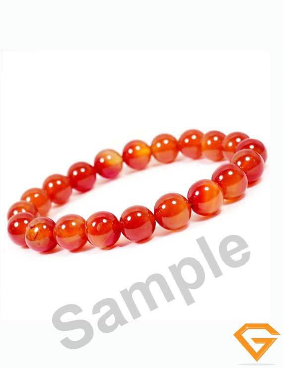 Natural Carnelian Stone Bracelet 8mm